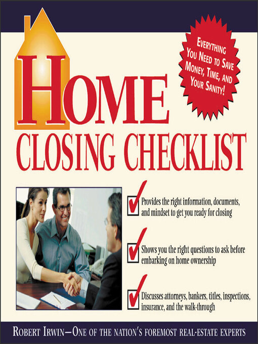 Title details for Home Closing Checklist by Robert Irwin - Available